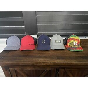 Lot of 5 Hurley Snapback Trucker Hats Size S/M